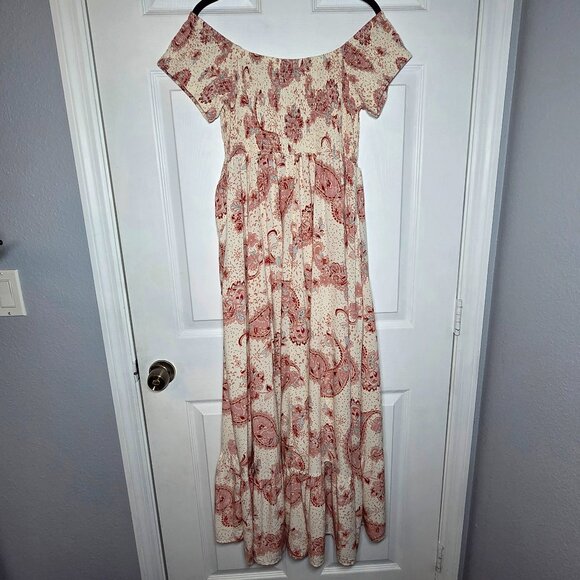 Torrid Maxi Challis Off Shoulder Tulip Hem Dress - Size: 0 (0X – Lg/12) - Picture 2 of 7